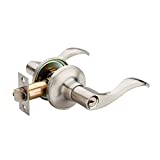 HENYIN Wave Lever Keyed Entry Door Lock/Door Knob Hardware Wave Handle and Closet Lockset (805SN-R)