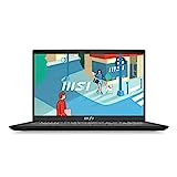 MSI Modern 15 B12MO-854AU Business and Productivity Laptop, 15.6 Inch FHD IPS-Level 60Hz, Intel i5-1235U, Iris Xe Graphics, 16GB DDR IV RAM, 1TB SSD,Windows11 Home, Classic Black