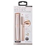 Finishing Touch Flawless Eyebrow Hair Trimmer - Brows Rechargeable Generation 2 - No Redness, Nicks, or Cuts - 18k Gold-plated Head - Built-in LED light - Hair Removal - Blush.