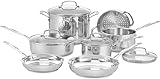 Cuisinart 77-11G Chef's Classic Stainless 11-Piece Cookware Set, Silver