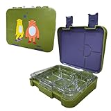 My Family Kid-Friendly Easy Clean Bento Lunchbox - Leakproof, Durable, BPA-Free - Fits Cooler Bag - Dishwasher Safe, Yowie