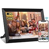 𝟯𝟮𝗚𝗕 FRAMEO Digital Photo Frame, 10.1" WiFi Digital Picture Frame with 1280x800 IPS HD Touch Screen, Auto-Rotate Wall Mountable Micro SD, Easy Share Photos or Videos via Frameo App from Anywhere