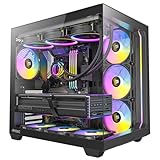 Antec C5 ARGB ATX, mATX Seamless Edge to Edge, Black Gaming Case, 270 Degrees, 7X ARGB + PWM Fan Controller, Back Connect Motherboard, Dual Chamber