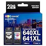 GPC Image Remanufactured 640 XL 641 XL Ink Cartridges Replacement for 640XL 641XL Combo Pack PG640xl Black CL641xl Color Works for Pixma MG3660 TS5160 MG2160 MG2260 MG3160 (1 Black 1 Color)