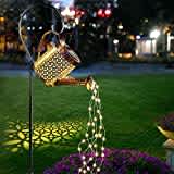 Solar Watering Can Light, Outdoor Solar Garden Lights Decor, Solar Fairy Lights Outdoor Waterproof, Garden Solar Lights Outdoor Decorative Hanging Solar Powered Lantern Metal Solar Light for Garden Lawn Path Yard Patio Decor