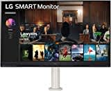 LG 32SQ780S - 32 inch 4K UHD Smart Monitor with webOS and Ergo Stand UHD (3840x2160) Display, ThinQ Home Dashboard, AirPlay 2, Screen Share, Bluetooth, USB Type-C™, 2xHDMI, 3xUSB