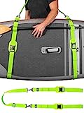 Gradient Fitness Kayak Paddle Board Carrier (Green)/Surfboard Straps for Shoulder | Hands-Free Carrying Straps for Paddleboards with Padded Shoulder Sling, Paddle Board Accessories for Women and Men