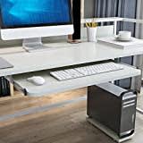 Slide Keyboard Tray Under Desk - for Keyboard Mouse Holder Workspace Organizers - Adjustable Height Desk Extender - Ergonomic/Protect Eyesight - Slide-Out Keyboard Drawers