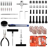 HORUSDY 108-Piece Tyre Puncture Repair Kit, Heavy Duty Tire Tube Recovery Plugs Off Road Flat Tyre Car 4WD Motorcycle With Storage Case