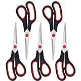 Scissors, Multipurpose office Scissors,8.5 Inch Ultra Sharp Shears, Comfort-Grip Handles Household scissors，Sturdy Sharp Craft Supplies - Pack of 5, Right/Left Hande