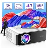 [Auto Focus/Keystone] XuanPad Projector 4K Supported with WiFi and Bluetooth, 22000L Native 1080P Smart Video Projector, Portable Outdoor/Home Projector with Tripod for Phone