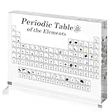 Periodic Table with Real Elements Inside, Acrylic Periodic Table,Acrylic Chemical Periodic Table Display with 83 Samples, Chemistry Gifts for Kids Adults Teacher