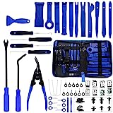 200 PCS Trim Removal Tool Kit，No Scratch Plastic Pry Tool Kit,Car Panel Fastener Clips Removal Automotive Plastic Upholstery Pliers Removal Install Pry Car Tool with Storage Bag CTT-S01