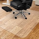 Office Chair Mat for Hard Floor, 2mm Extra Thick PVC Desk Chair Mat Large 90x120cm (3'x4') with Non-Slip Frosted Backing Pile Carpet Protector for Home Anti-Slip Computer Gaming Chairs, Rectangle