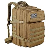 QT&QY 45L Military Tactical Backpacks Molle Army Assault Pack 3 Day Bug Out Survival Bag Hiking Treeking Rucksack