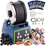 NATIONAL GEOGRAPHIC Rock Tumbler Kit - 1.36 kg Extra Large Capacity Barrel with 3-Speed Motor & 9-Day Timer, includes Rocks for Tumbling and Rock Polisher Grit, Science Kit for Adults and Kids