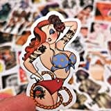 Aspcsmomt Sexy Girls Stickers for Adults,100pcs Pinup Women Decals Pack for Laptops Skateboards Water Bottles Bikes Guitar Motorcycle Helmet,Waterproof Vinyl Stickers