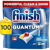 Finish Quantum Dishwashing Tablets, Lemon Sparkle, 100 Tablets