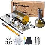 Kalawen Glass Bottle Cutter kit, 5 Adjustable Wheel Glass Cutter for Bottles Glass Cutting Tools for Round Bottle DIY Bottle Planters Glass Chandelier Candlestick (Medium)