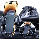 【2024 Newest】Miracase Car Phone Holder 【4-in-1】 Car Phone Mount for Dashboard & Air Vent & Windshield & Desk, Universal Mobile Phone Holder for Car for iPhone 15 Pro Max 14 13 XR XS Samsung and More