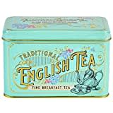 New English Teas Vintage Victorian Tea Tin with 40 English Breakfast teabags